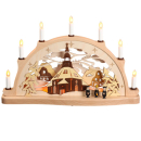 Schwibbogen Seiffener Kirche bestückt -3D Optik